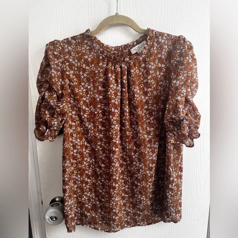 Rachel Zoe Floral Puff Sleeve Top